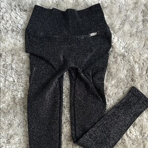 Bombshell Sportswear Glittery Black Scrunch Butt Leggings